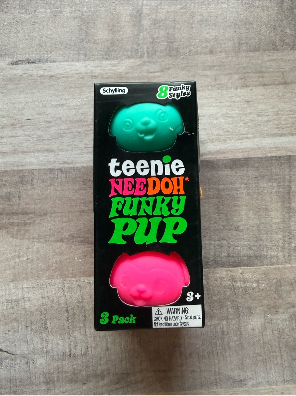 NEW SEALED Authentic Teenie Schylling NeeDoh Funky Pups 3pk